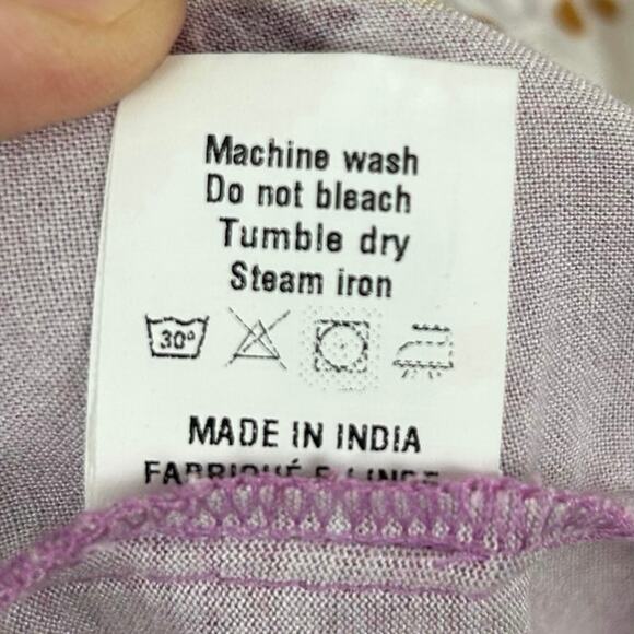 EUC Blank London Anthro Women Stephanie Half Sleeve Top Boho Purple Size Small - Picture 10 of 10